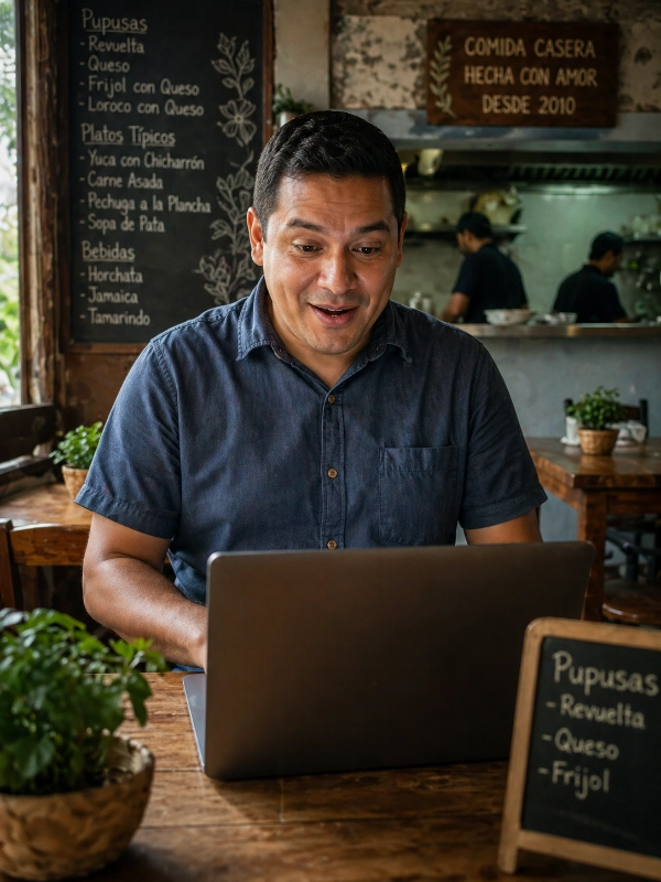 Carlos Mej&iacute;a, restaurante en El Salvador