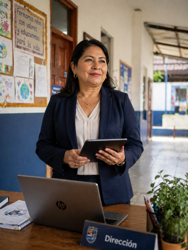 Isabel Mendoza, escuela privada en El Salvador